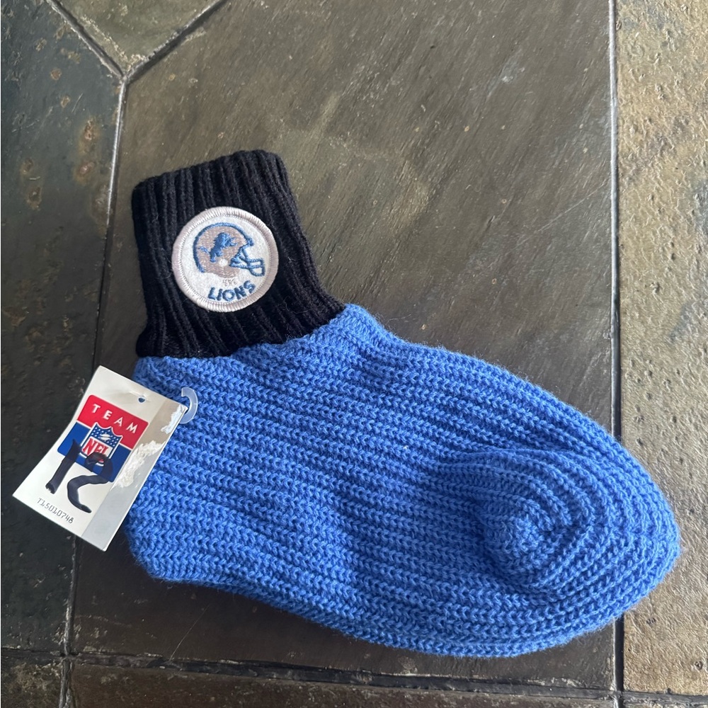 NFL Lions Black and Blue Casual Socks